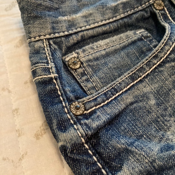 Vintage Guess Denim Jean Mini Skirt Sz 24 - Picture 5 of 10